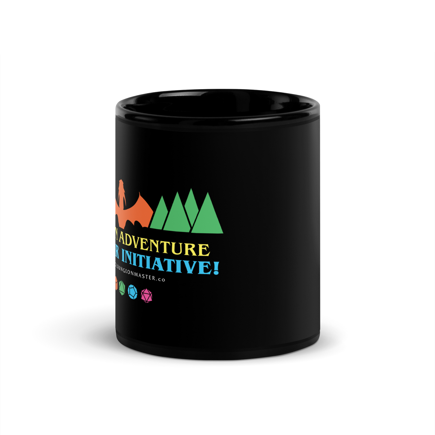 Life's an Adventure Black Glossy Mug